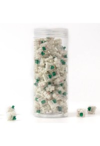 439#（One box）Crystal Tech Transparent Mechanical SwitchKit-green and whitestriped